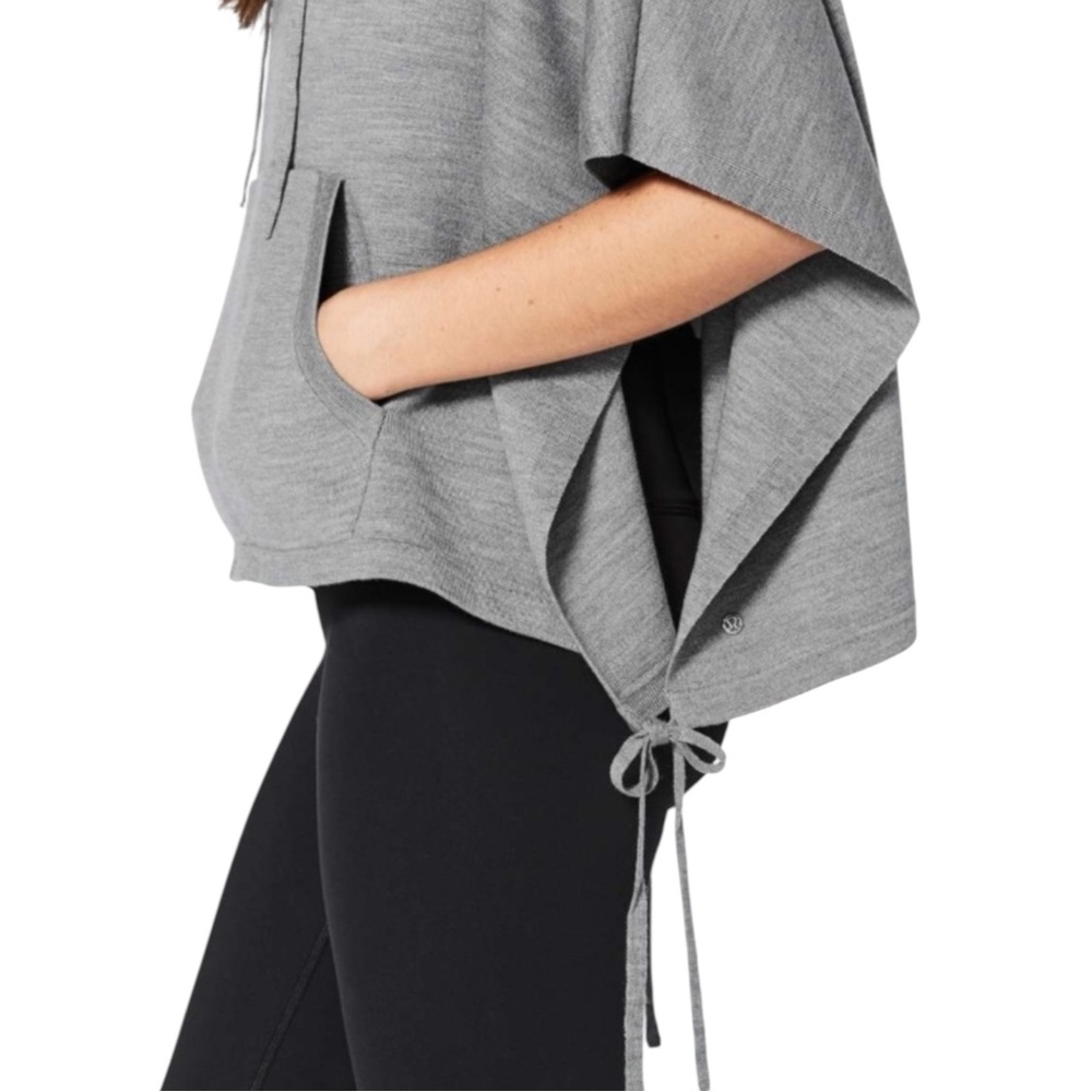 LULULEMON “All in a Day” Hooded Poncho in Gray Size One Size — GORGEOUS!!! - Picture 5 of 11